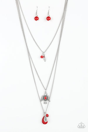 Paparazzi Accessories - Color Bomb - Red Necklace